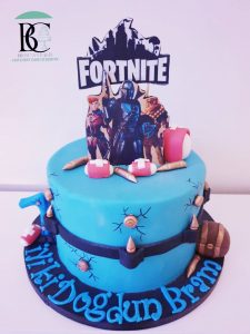 Fortnite thema taart voor kinderverjaardag