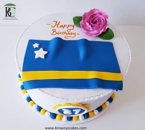 Curaçaose vlag thema taart voor verjaardag