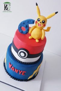 Pokémon thema taart voor kinderverjaardag