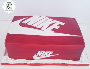 Nike doos thema taart.