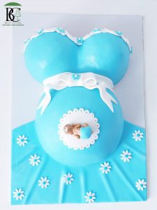 Blue belly babyshower taart
