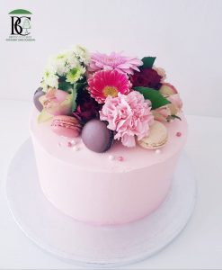 Pink Blush Crème verjaardagstaart