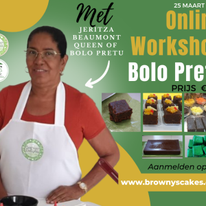 Kom op 25 maart 2023 online Bolo Pretu leren maken!