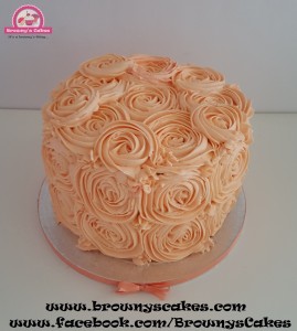 Botercreme rozen taart - buter cream roses cake